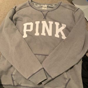 Grey PINK Pullover